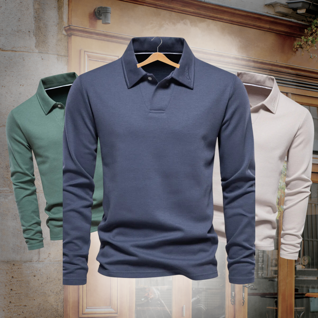 Casual Polo Sweater Alonso Comfort, Style, and Refinement in One, view 5 - Elena Harper
