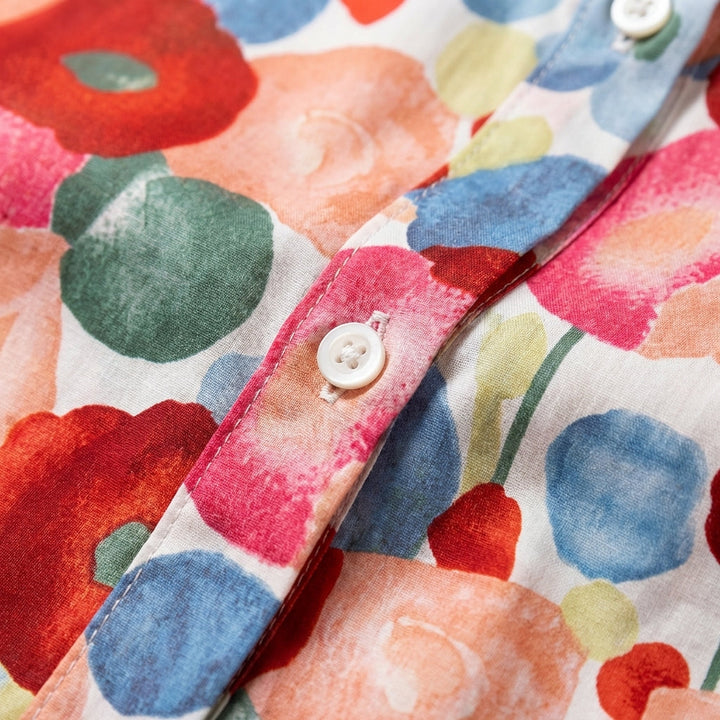 Poppy | Watercolour Floral Print Shirt for Women