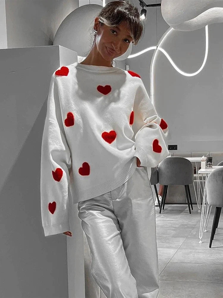 Anne - Knitted Sweater with Heart