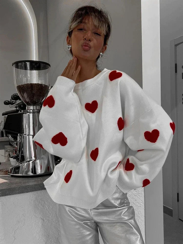 Anne - Knitted Sweater with Heart