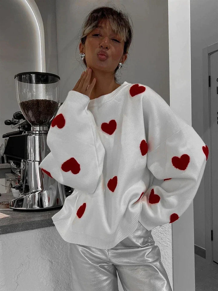 Anne - Knitted Sweater with Heart