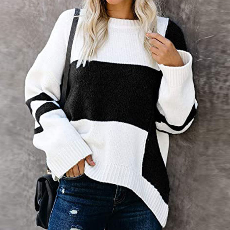 Anya - Casual Patchwork Sweater