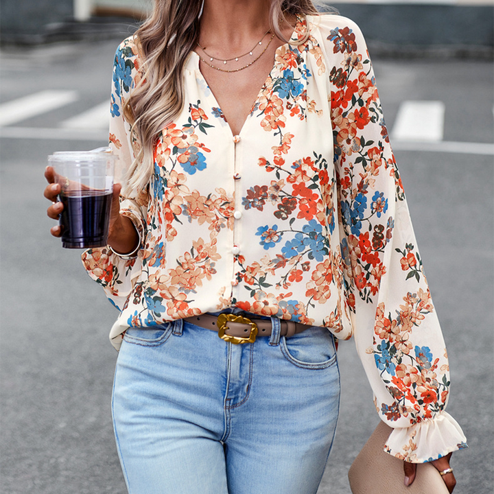 Evangeline™ Ladies' Blouse with Floral Print