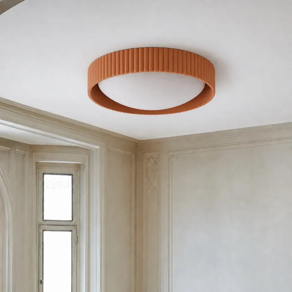 Argo Gypsum Concrete Flush Mount Ceiling Light