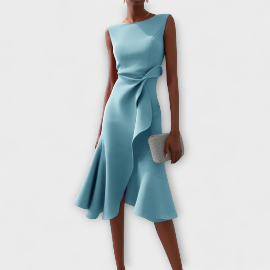 Waira | Sleeveless Midi Dress with Pleats