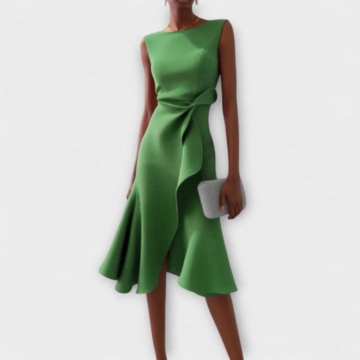 Waira | Sleeveless Midi Dress with Pleats