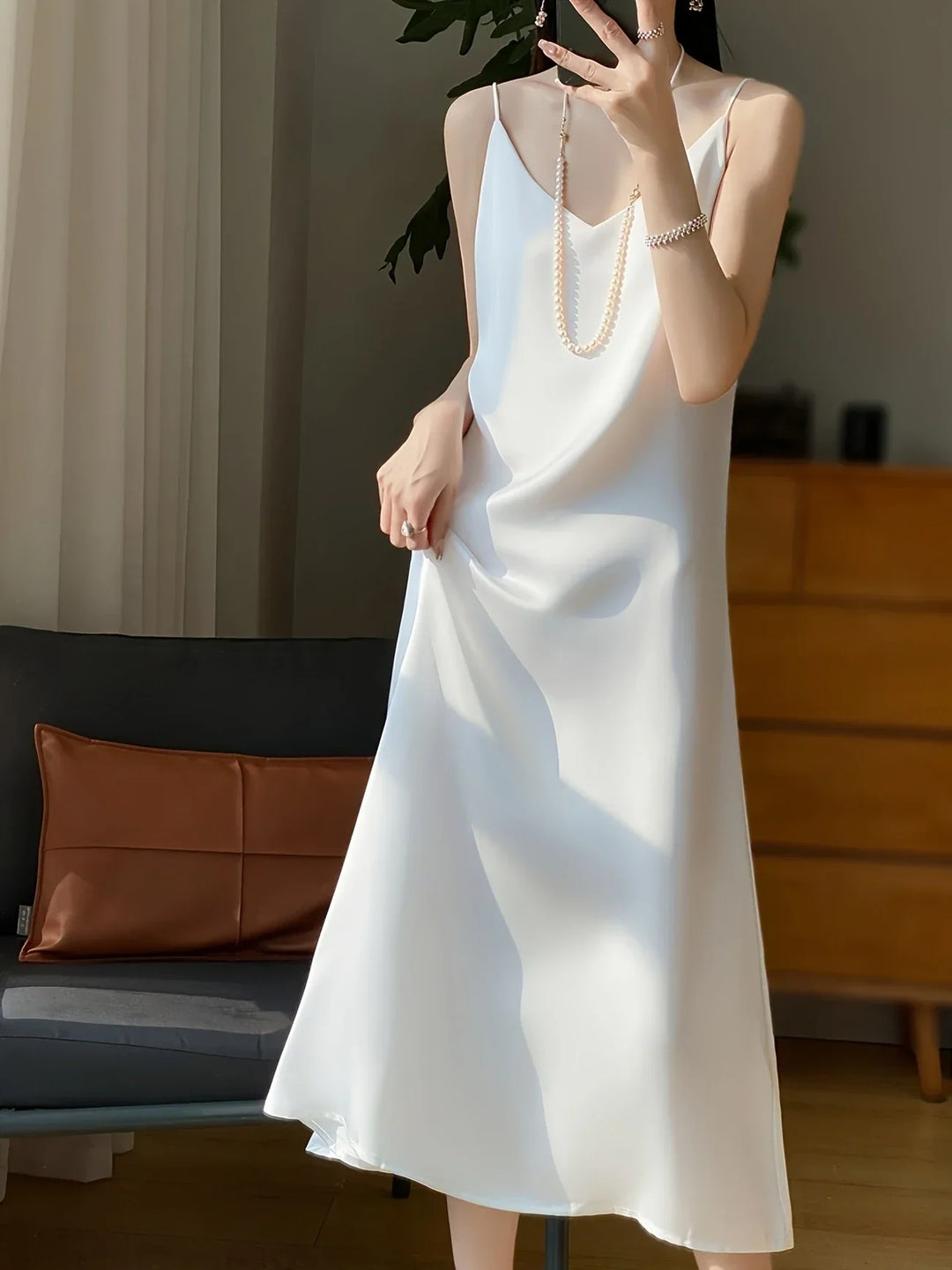 Sleeveless Flowing Maxi Summer Dress for Women Amara, view 3 - Elena Harper