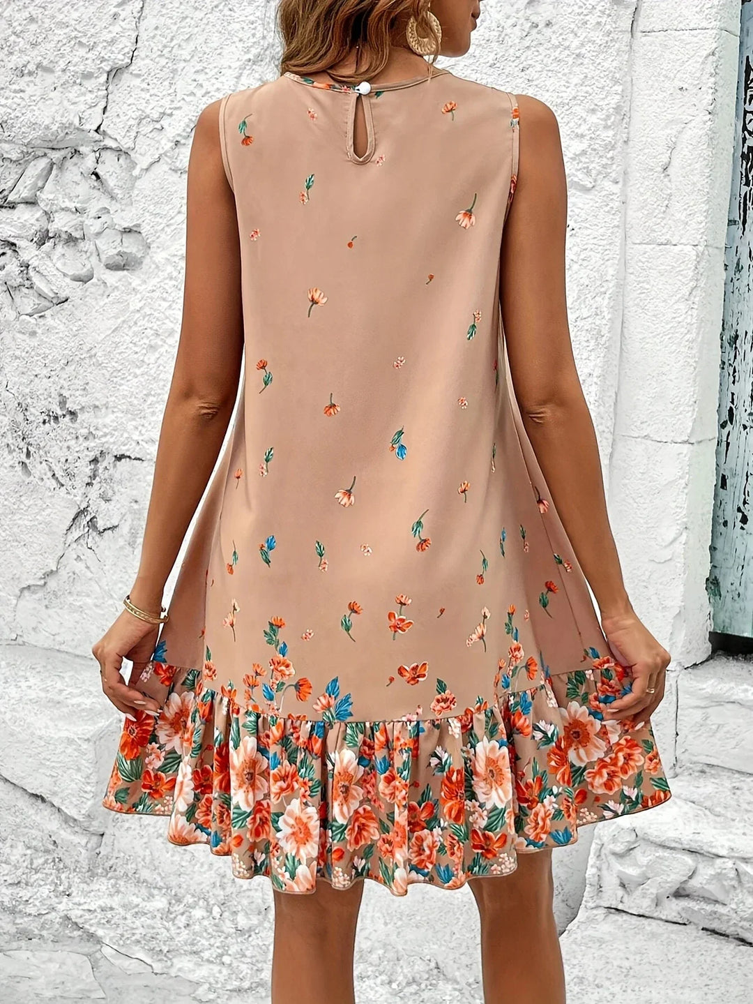 Sleeveless Floral Mini Summer Dress for Women Helen, view 4 - Elena Harper