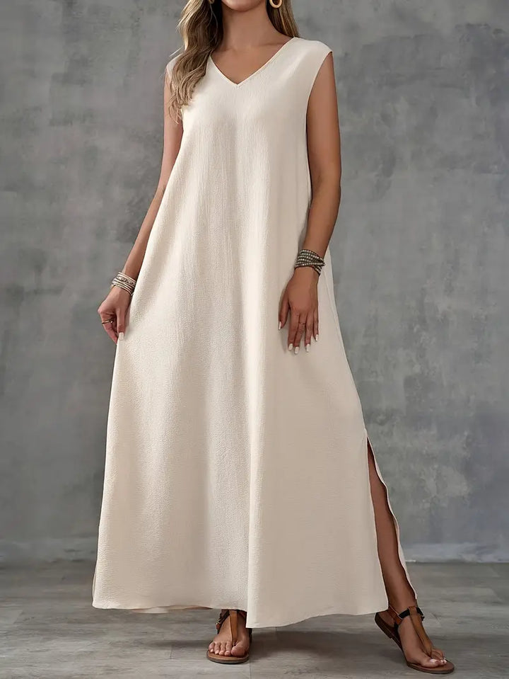 Sleeveless Maxi Summer Dress for Women Marigold, view 3 - Elena Harper