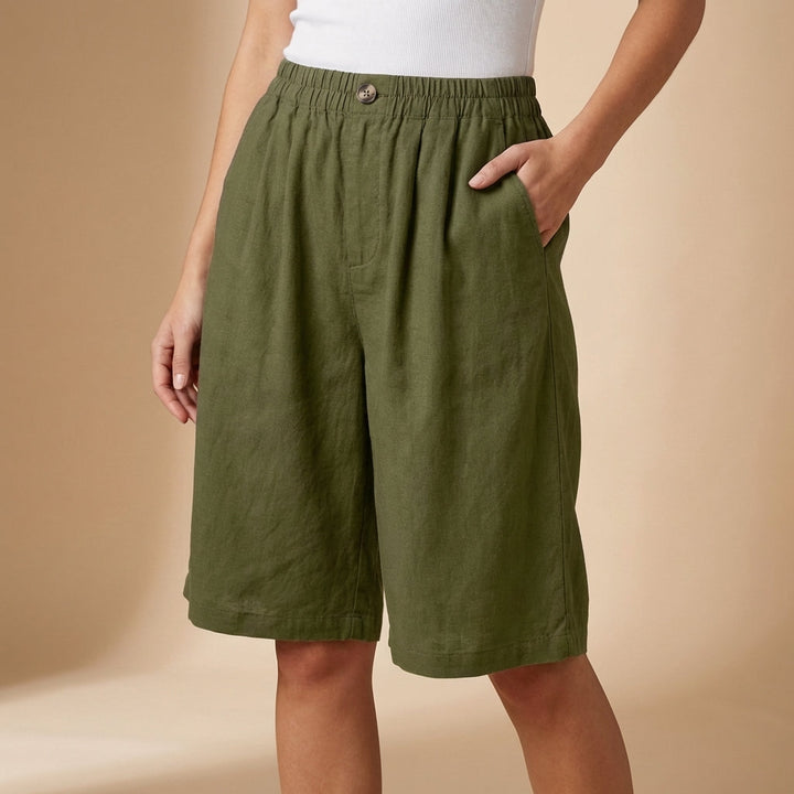 Yvette | Relaxed Fit Elastic Waist Pocket Shorts