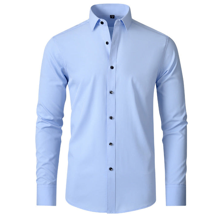 Men's Wrinkle-Resistant Slim Fit Dress Shirt for Effortless Style