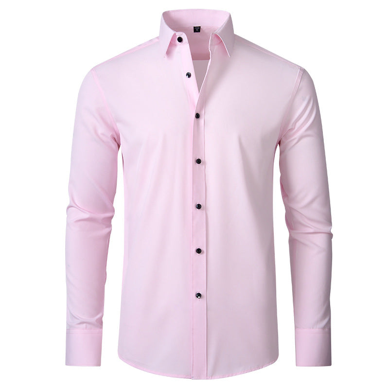 Men's Wrinkle-Resistant Slim Fit Dress Shirt for Effortless Style