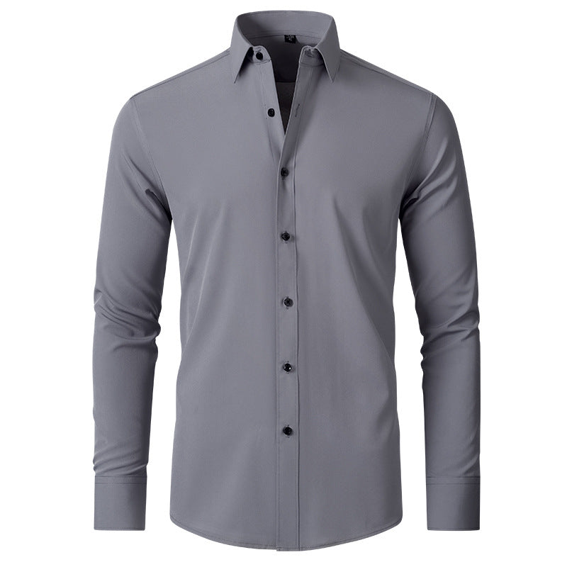 Men's Stretch Non-Iron Shirt with Elegant Fit