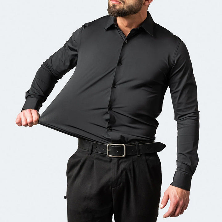 Men's Stretch Non-Iron Shirt with Elegant Fit