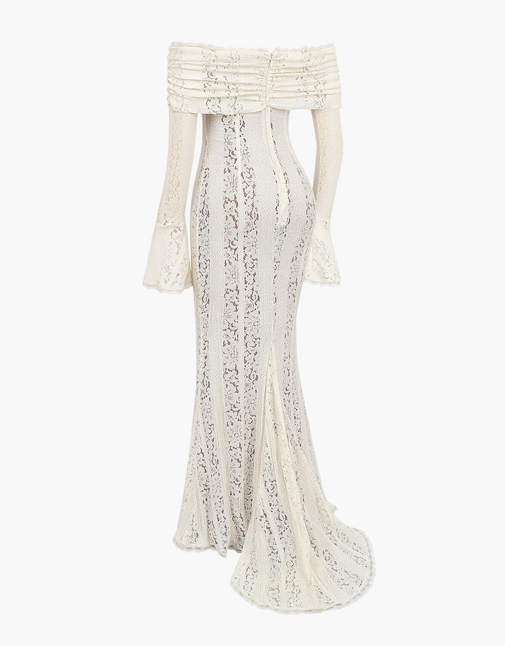 Women's Elegant Off Shoulder Mermaid Wedding Dress