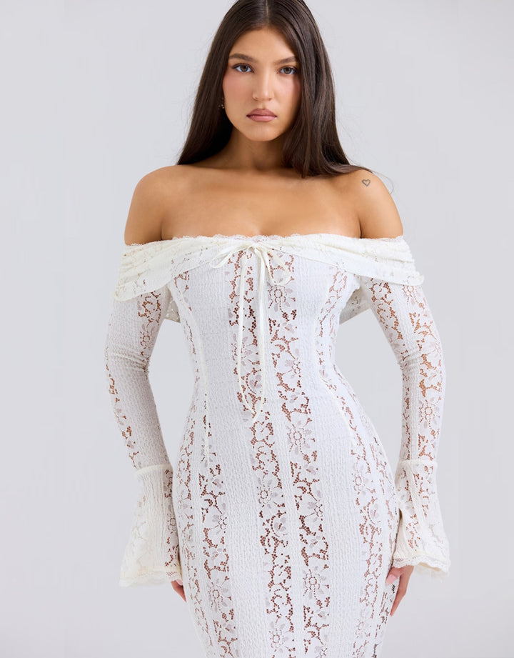 Women's Elegant Off Shoulder Mermaid Wedding Dress