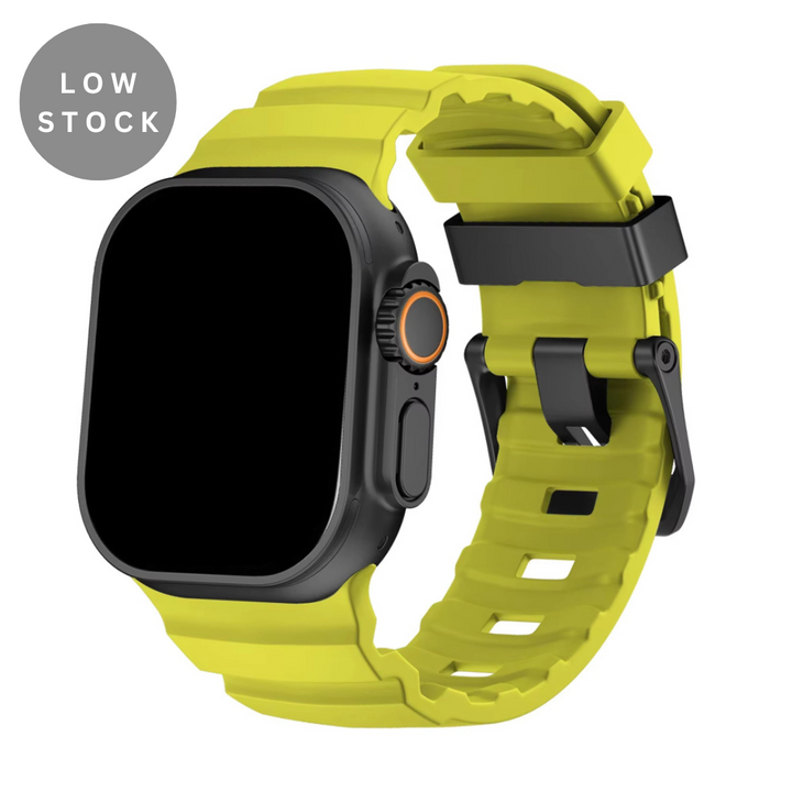 Silicone Watch Band for Apple Watch - Sport Band with Titanium Buckle