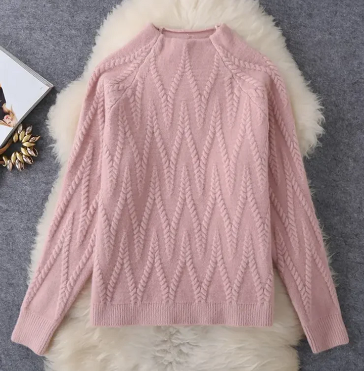 Audrey - Pink Two-Piece Set with Long Sleeves