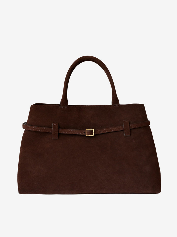 Rebecca Luxe Suede Shoulder Bag - Elena Harper