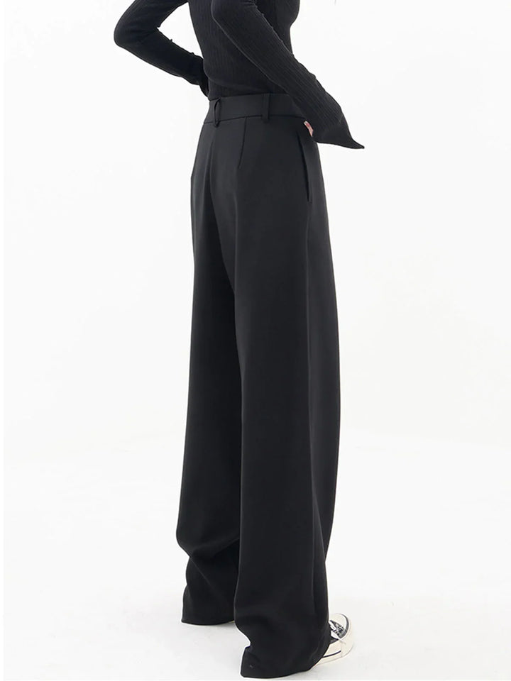 Ladies Wide Pants Lightweight Cotton, Solid Beige, Casual and Comfortable for Summer Outfits, view 2 - Elena Harper