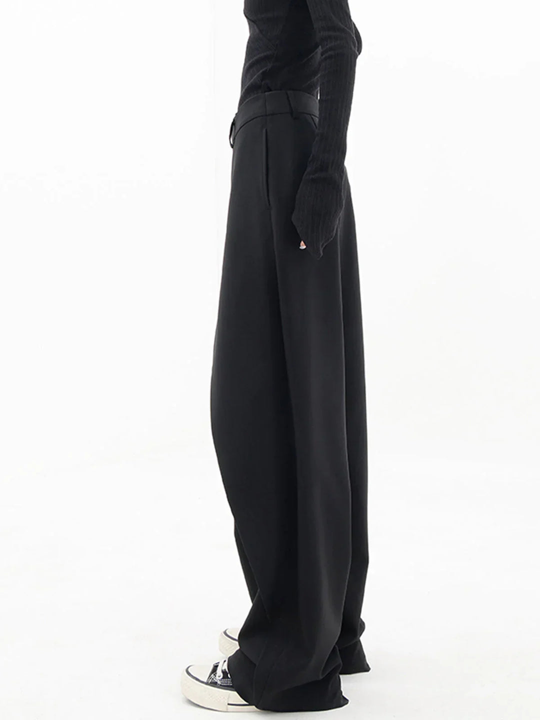 Ladies Wide Pants Lightweight Cotton, Solid Beige, Casual and Comfortable for Summer Outfits, view 3 - Elena Harper