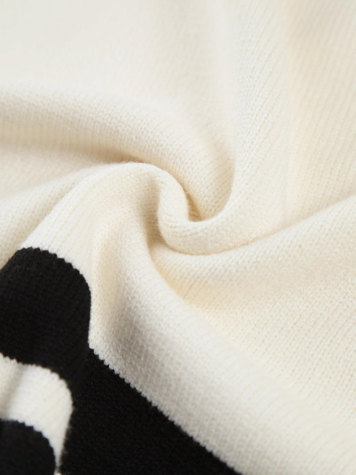 Striped women's sweater with high collar Chic and comfortable, view 5 - Elena Harper