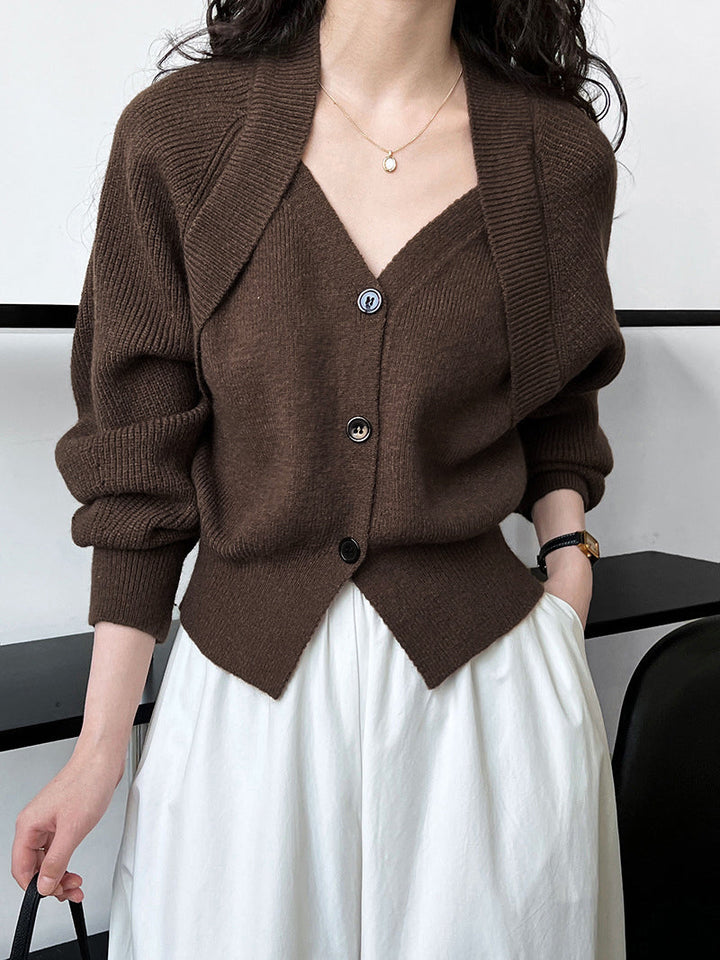 Women's Knit Cardigan with Wrap Design Ragnhild - Elena Harper