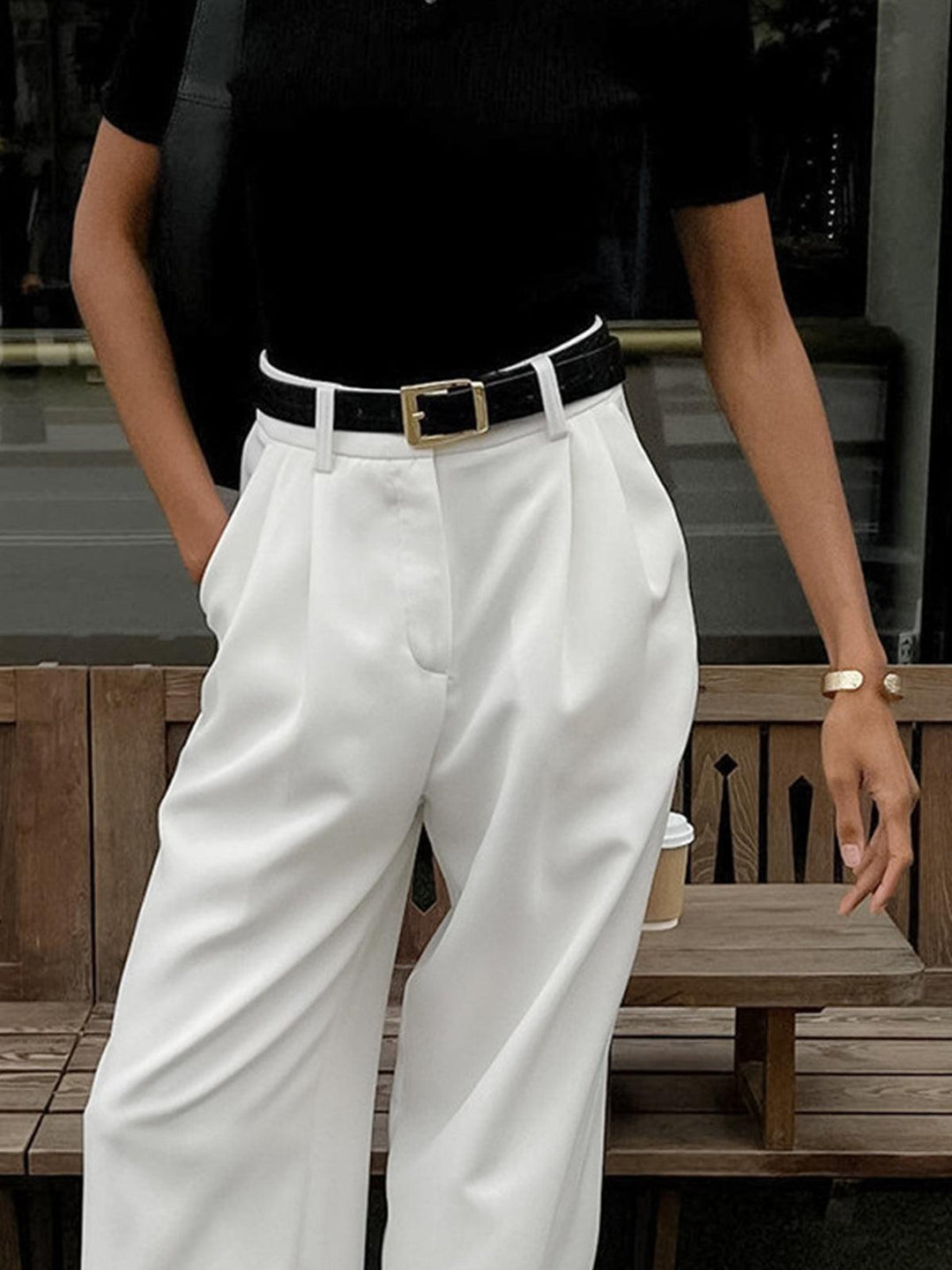 Rosemary | High-Waisted Pleated Wide-Leg Pants for Elegant Style