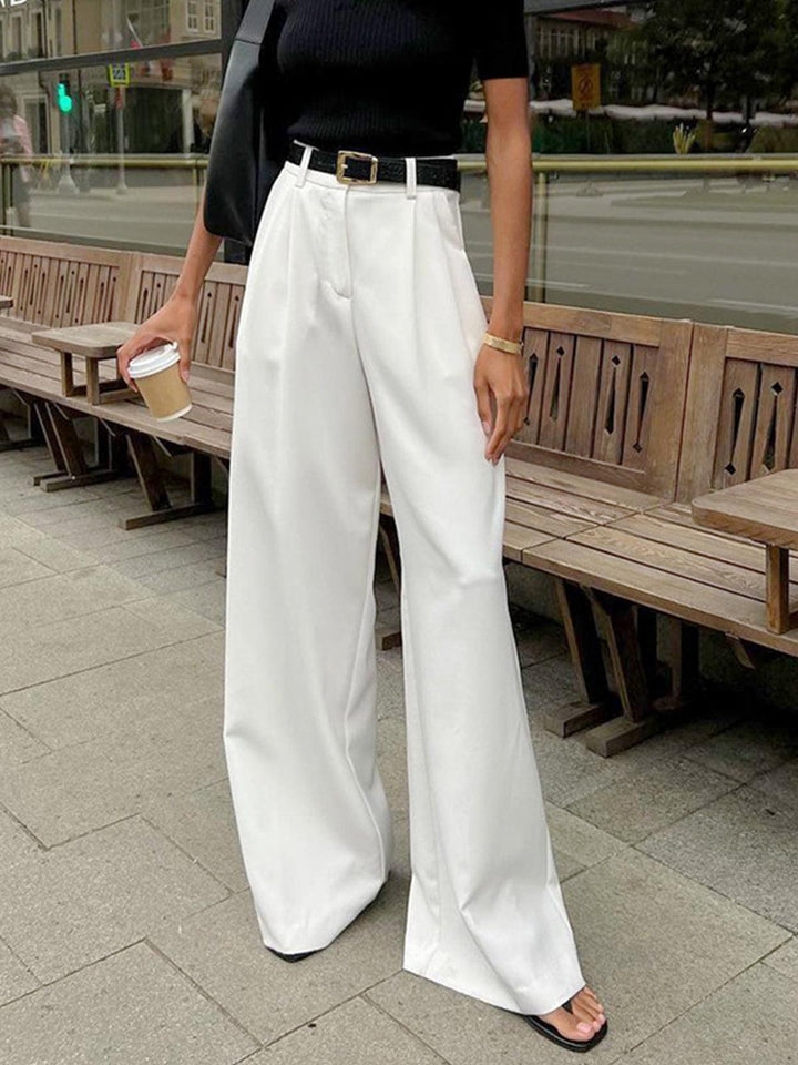 Rosemary | High-Waisted Pleated Wide-Leg Pants for Elegant Style