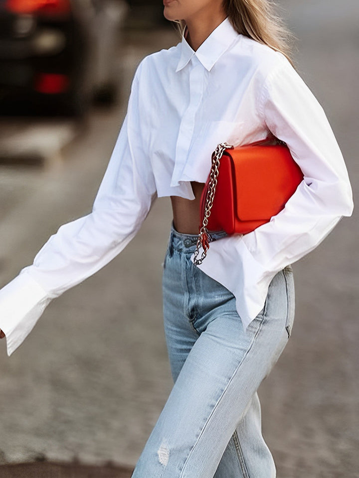 Everly - Asymmetrical Cotton Shirt