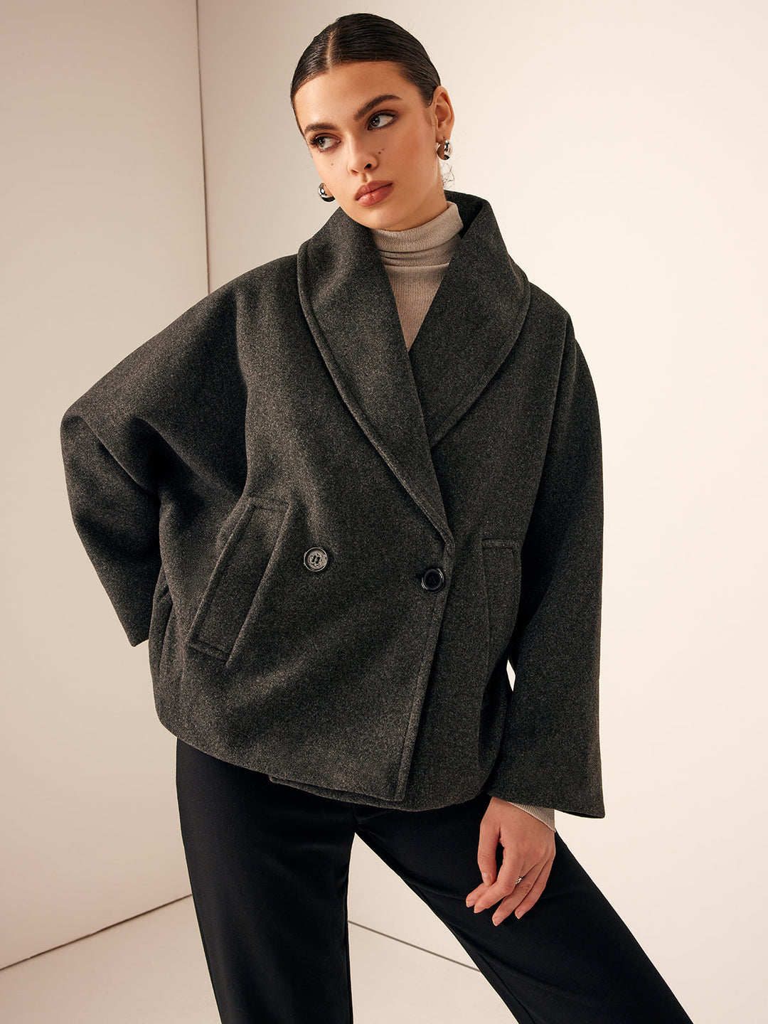 Short Tweed Jacket for Women - Chic and Structured