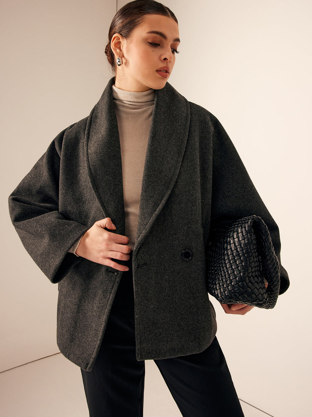 Short Tweed Jacket for Women - Chic and Structured