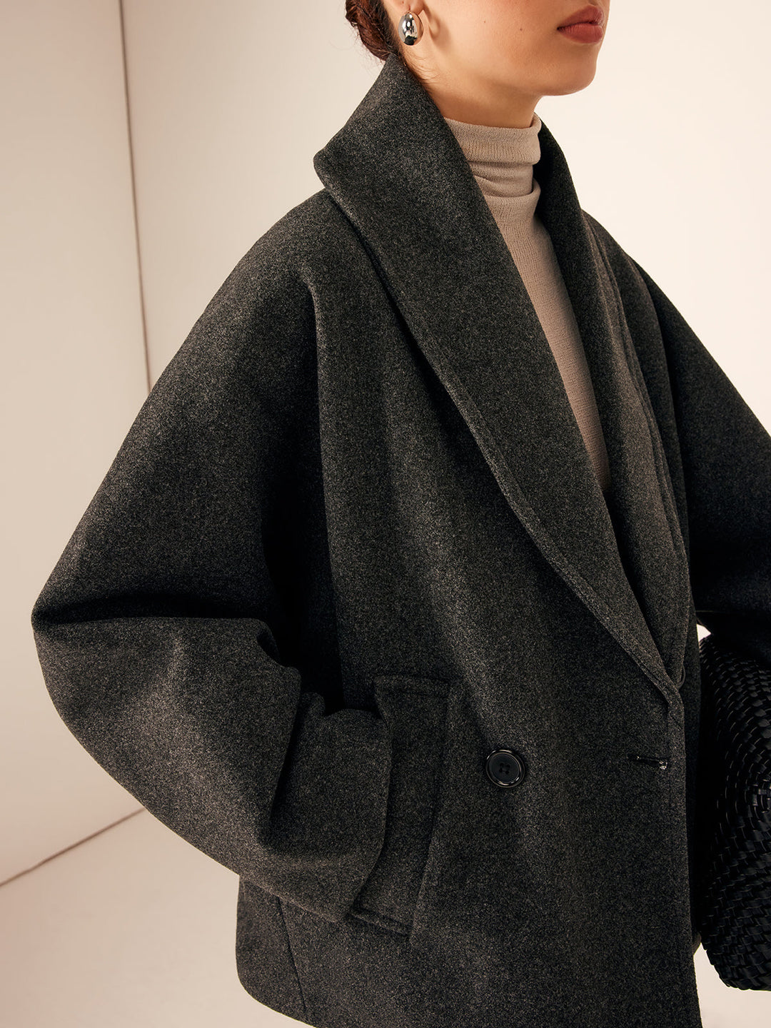 Short Tweed Jacket for Women - Chic and Structured