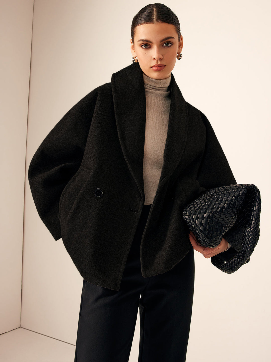 Short Tweed Jacket for Women - Chic and Structured