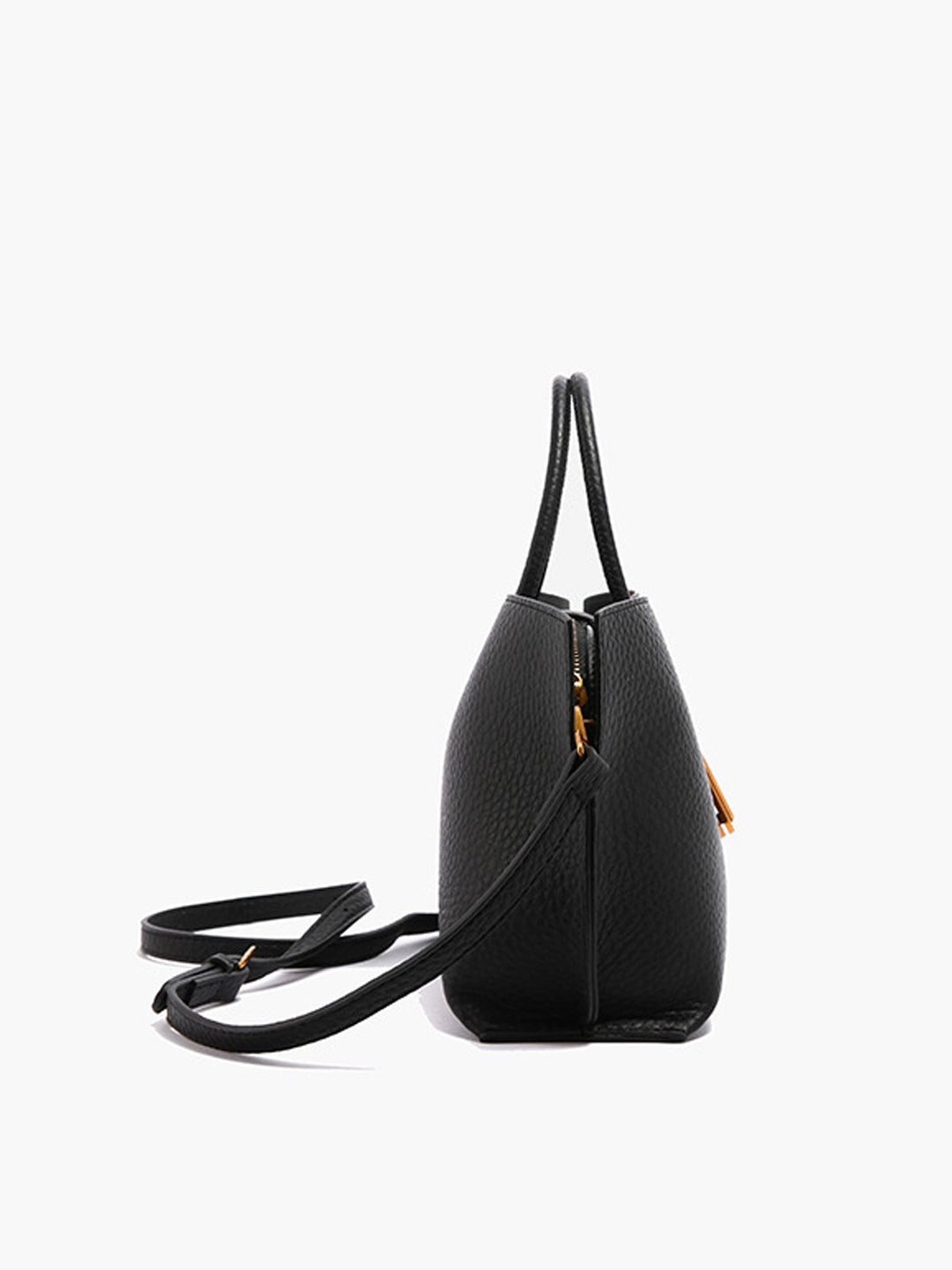 Lucien Moreau Shoulder bag with handle and texture, view 3 - Elena Harper