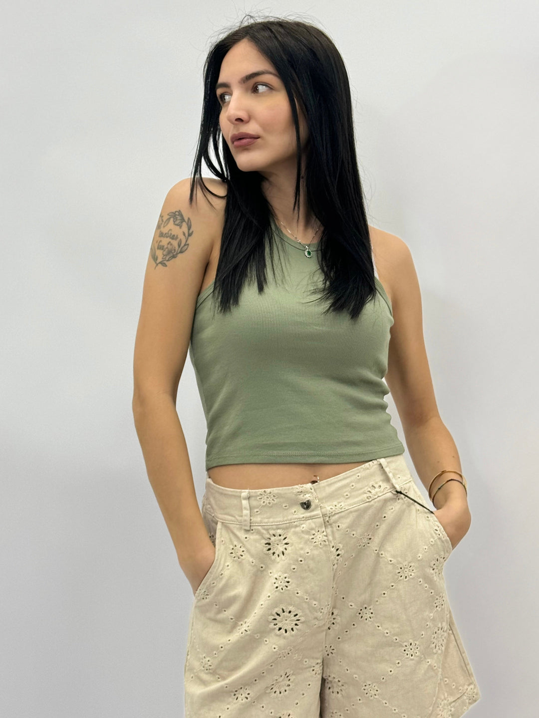 Phaedra™  |  Ribbed Tank Top Neckline