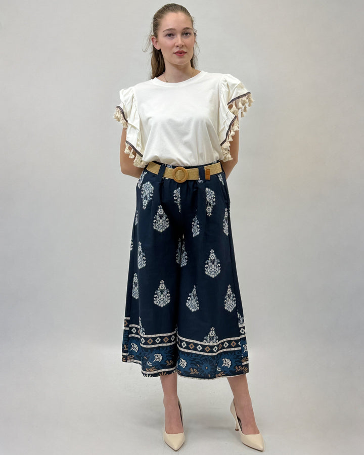 Marisa™  |  Embroidered Trousers Belt Detail