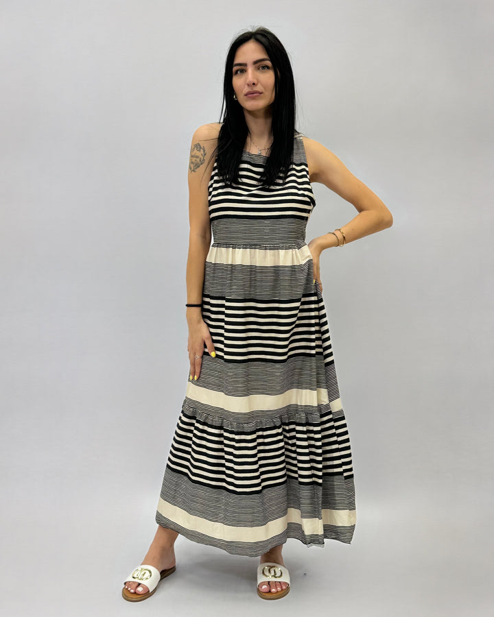 Margot™  |  Sleeveless Long Striped Dress