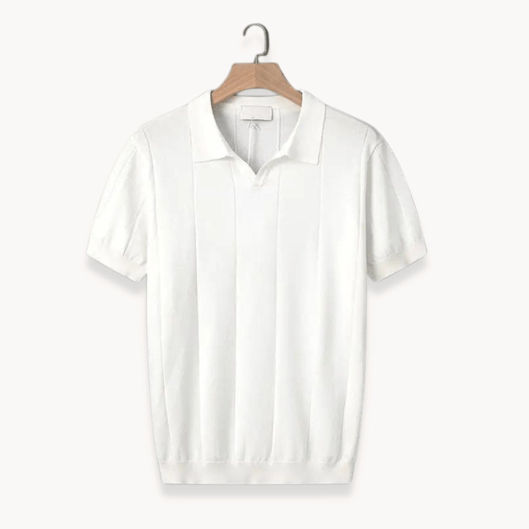 Emma & Rose Manhattan Portofino™ Soft Polo in light blue, featuring a classic collar and short sleeves, laid flat on a white background.