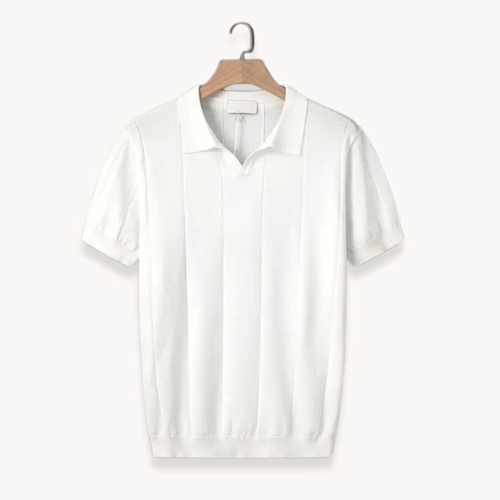 Emma & Rose Manhattan Portofino™ Soft Polo in light blue, featuring a classic collar and short sleeves, laid flat on a white background.