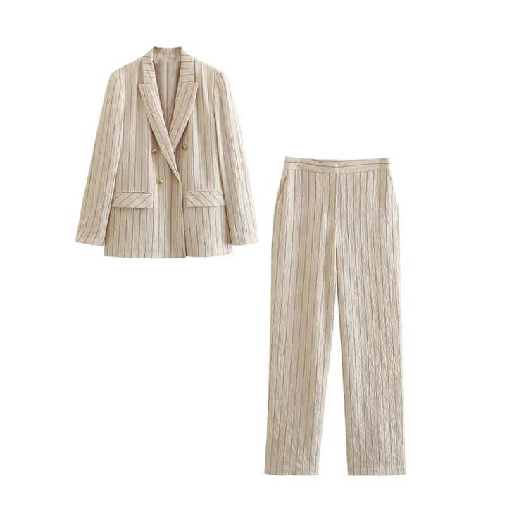Helena Pinstripe Set, view 3 - Elena Harper
