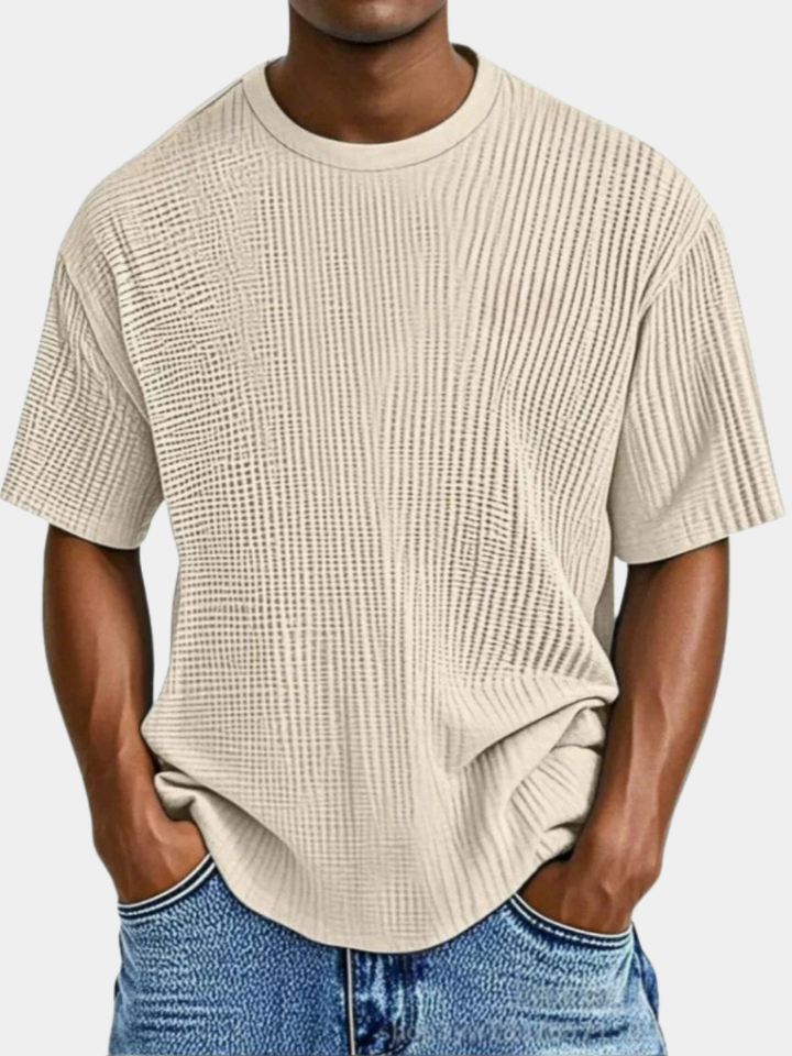 LAURENT MONACO | WAFFLE KNIT T-SHIRT FOR MEN