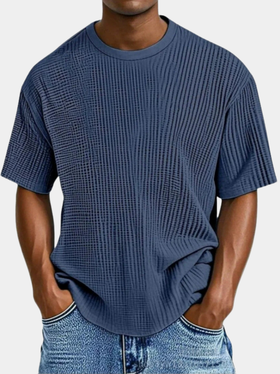 LAURENT MONACO | WAFFLE KNIT T-SHIRT FOR MEN