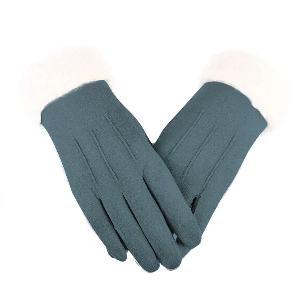 Women's Gloves with Faux Fur Lining
