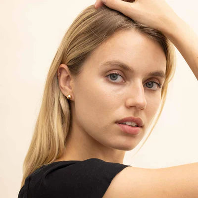 Soravelle™  |  Round Earrings 18k Gold