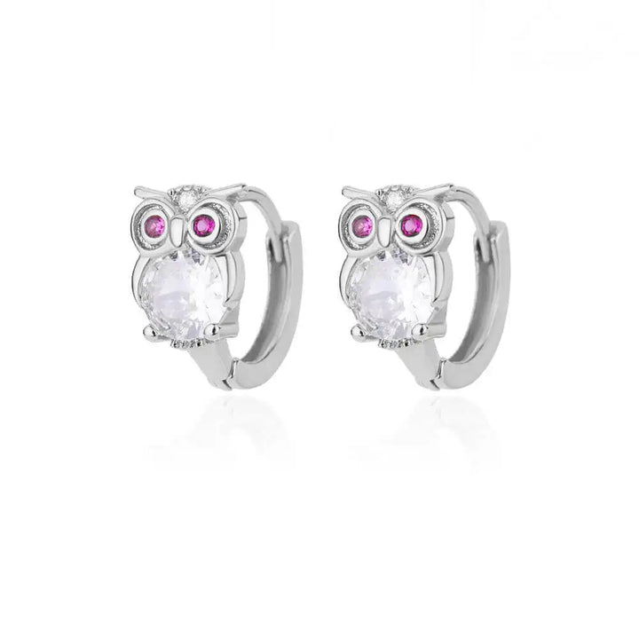 Crystal Animal Hoop Earrings, view 8 - Elena Harper