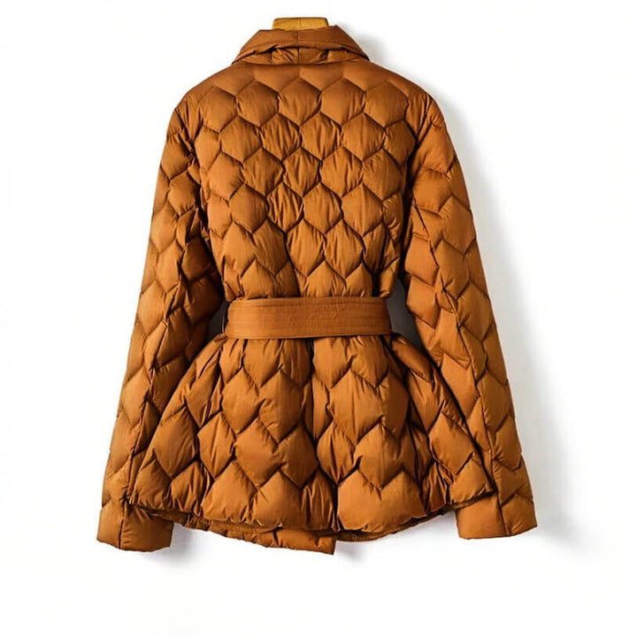 Reina Stylish Quilted Down Coat - Elena Harper