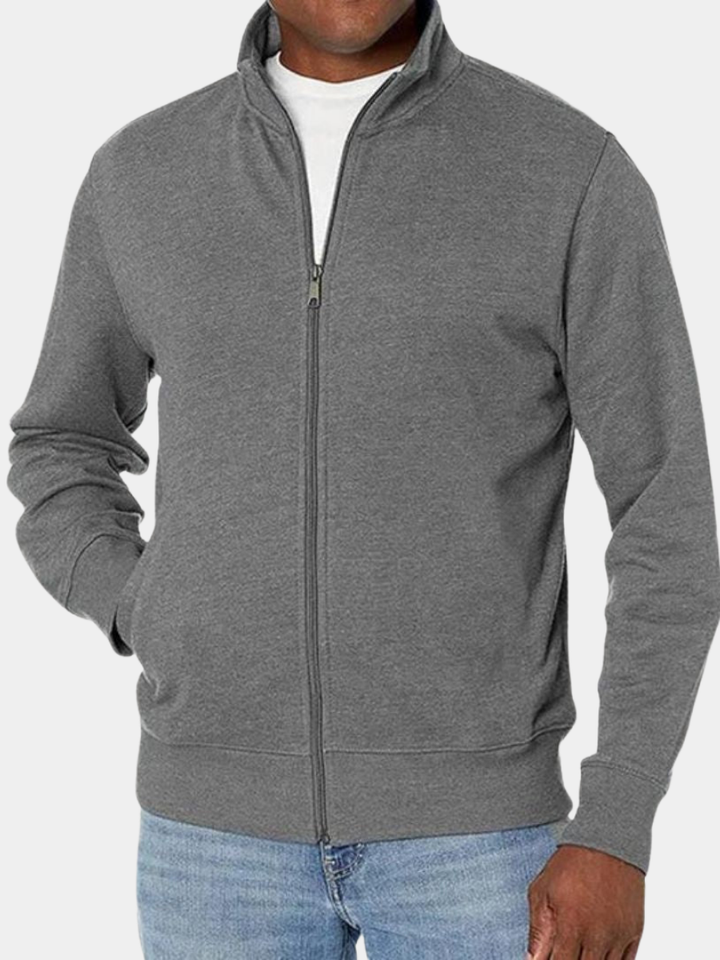 LAURENT MONACO | MEN'S HIGH COLLAR JACKET WITH ZIPPER