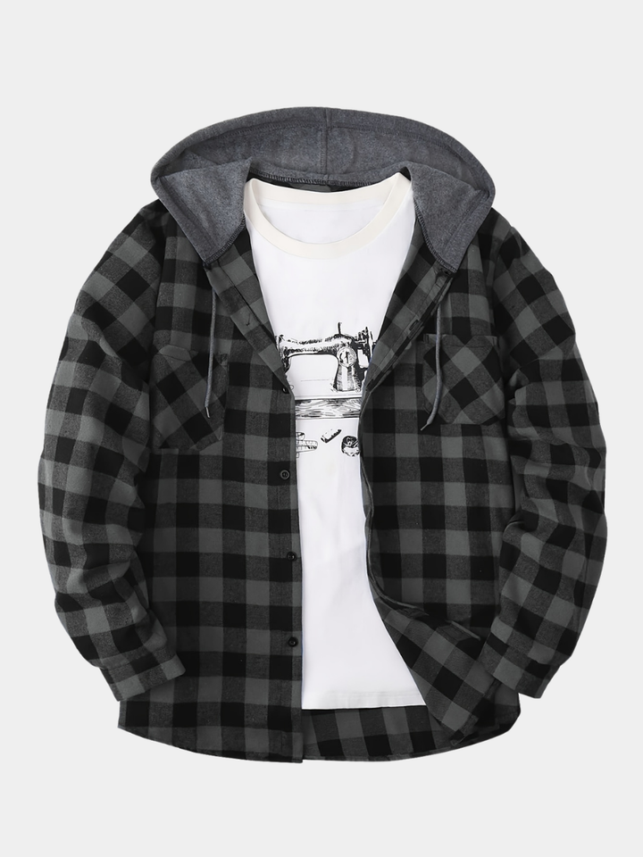 LAURENT MONACO | CHECKERED HOODIE FOR MEN