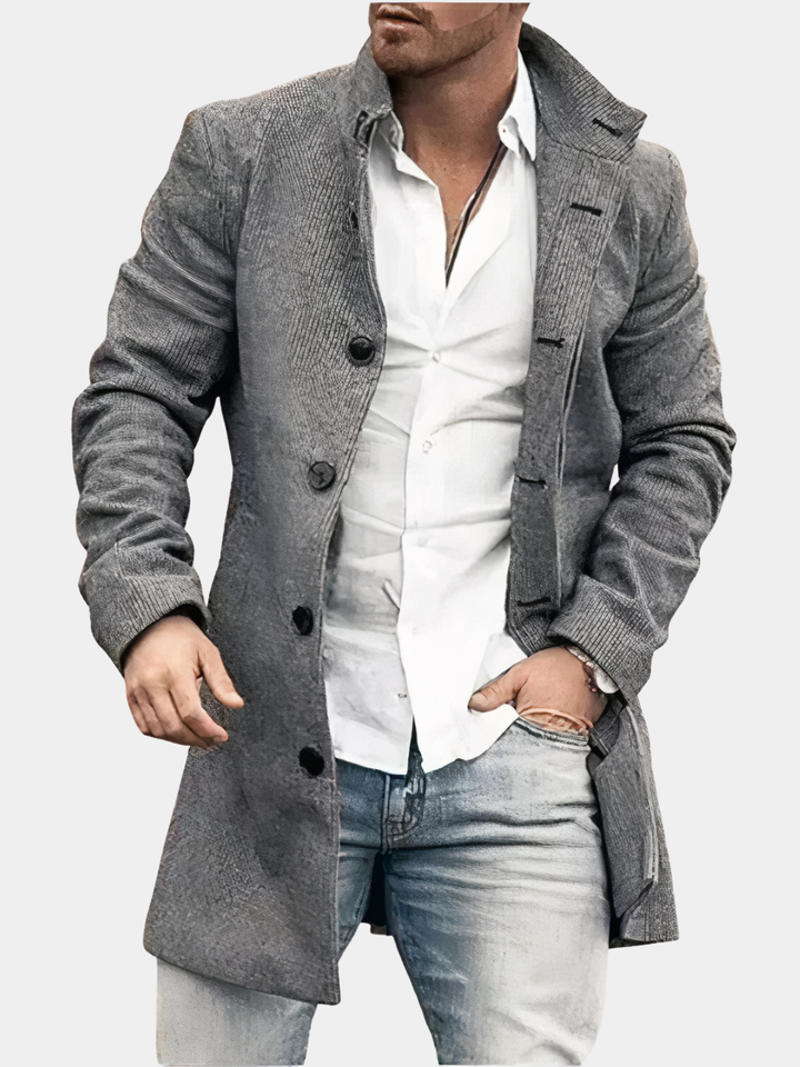 LAURENT MONACO | CLASSIC BUTTONED TRENCH COAT FOR MEN